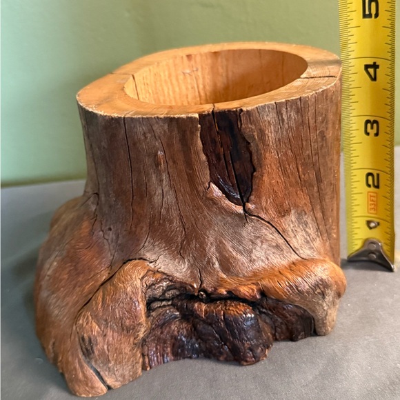 Live Edge Red Oak Bowl Rustic Home Living Artisan Natural Woodcraft Gift 4"x5" - Picture 6 of 8